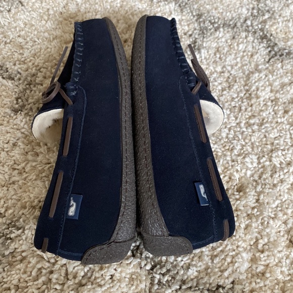 Brand New! Vineyard Vines Men’s Suede & Shearling Slippers 10 - Picture 3 of 5